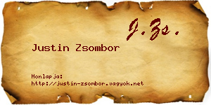 Justin Zsombor névjegykártya